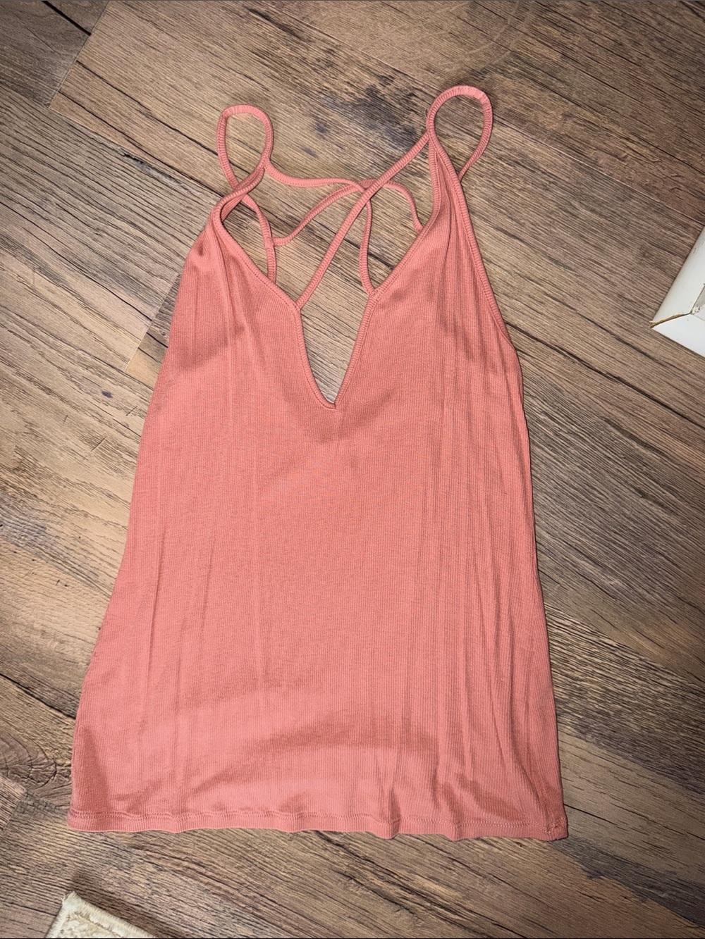 Express Coral Strappy V-Neck Camisole